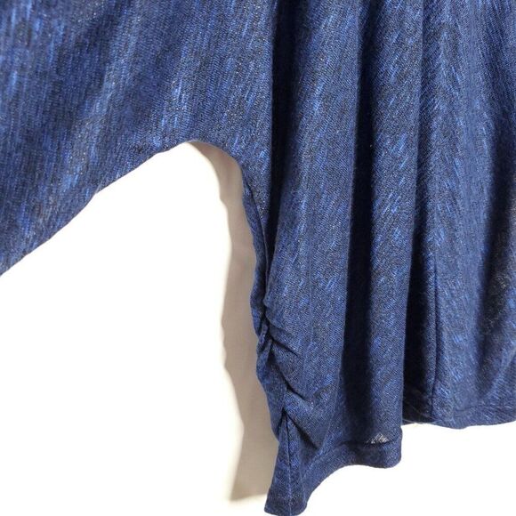 NEW Apt. 9 Knit Top Sweater XL OX Sparkly Blue Black Dolman Sleeve Semi Sheer - Picture 2 of 7